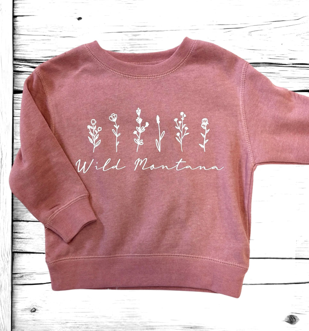 Toddler Mauve Wild  Montana Crewneck