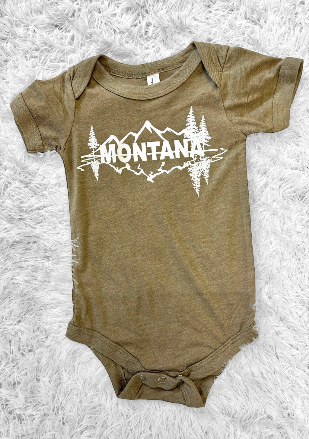 Olive Montana Reflection Triblend Onesie