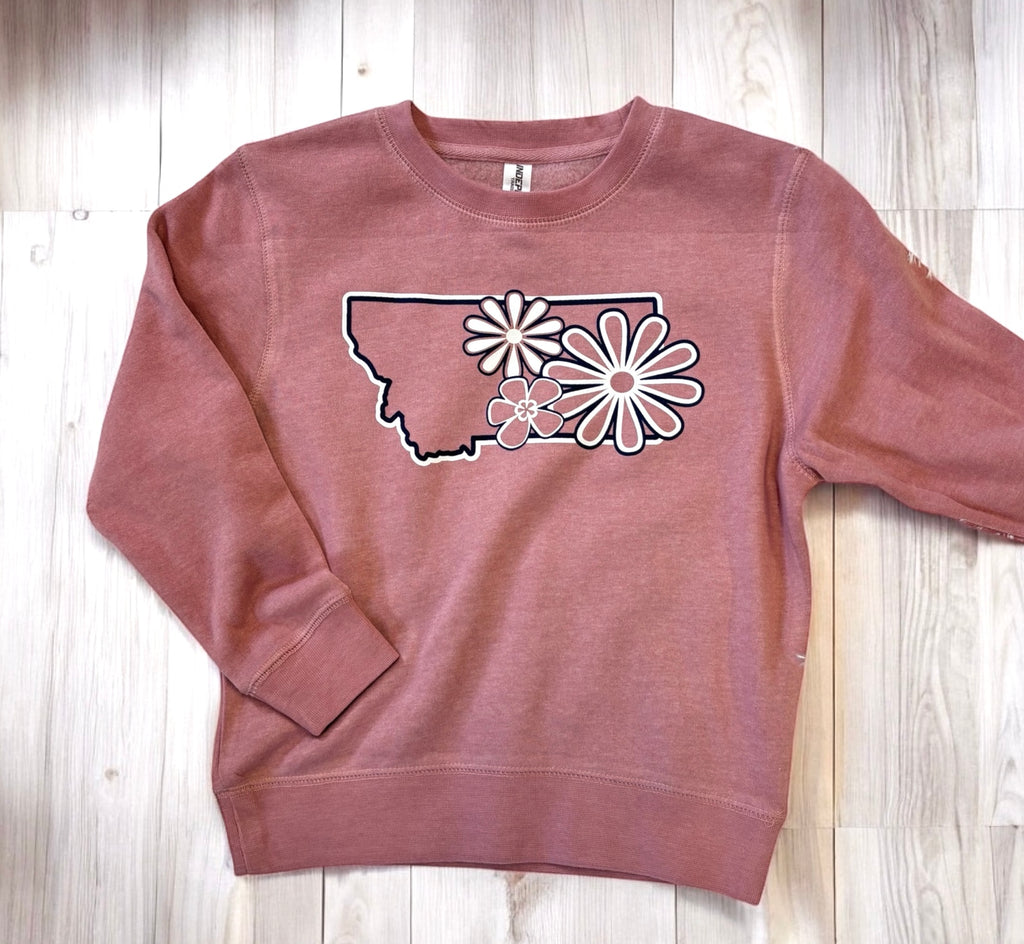 Youth Montana Bloom Crewneck Sweatshirt