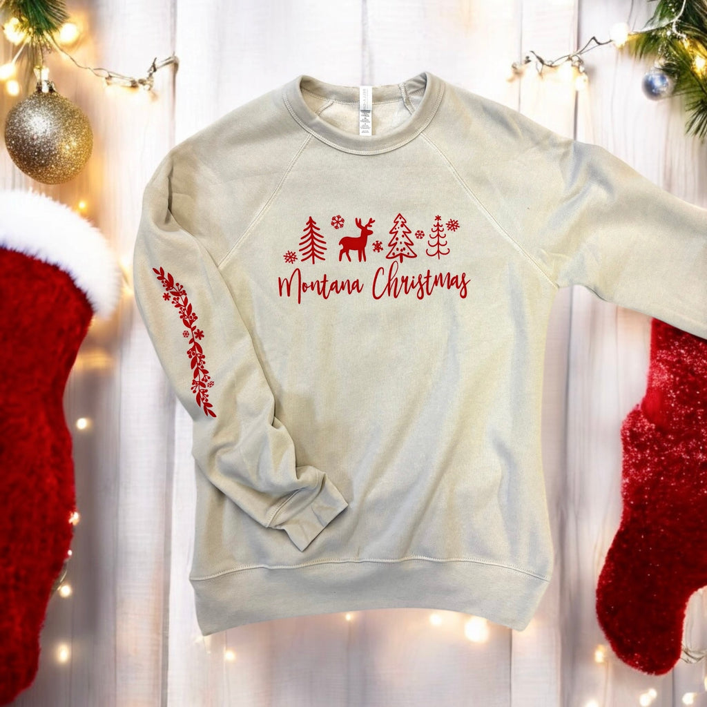 Montana Christmas Crew Neck Sweatshirt