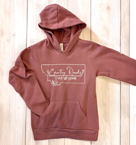 Toddler Mauve Country Roads Montana Hoodie